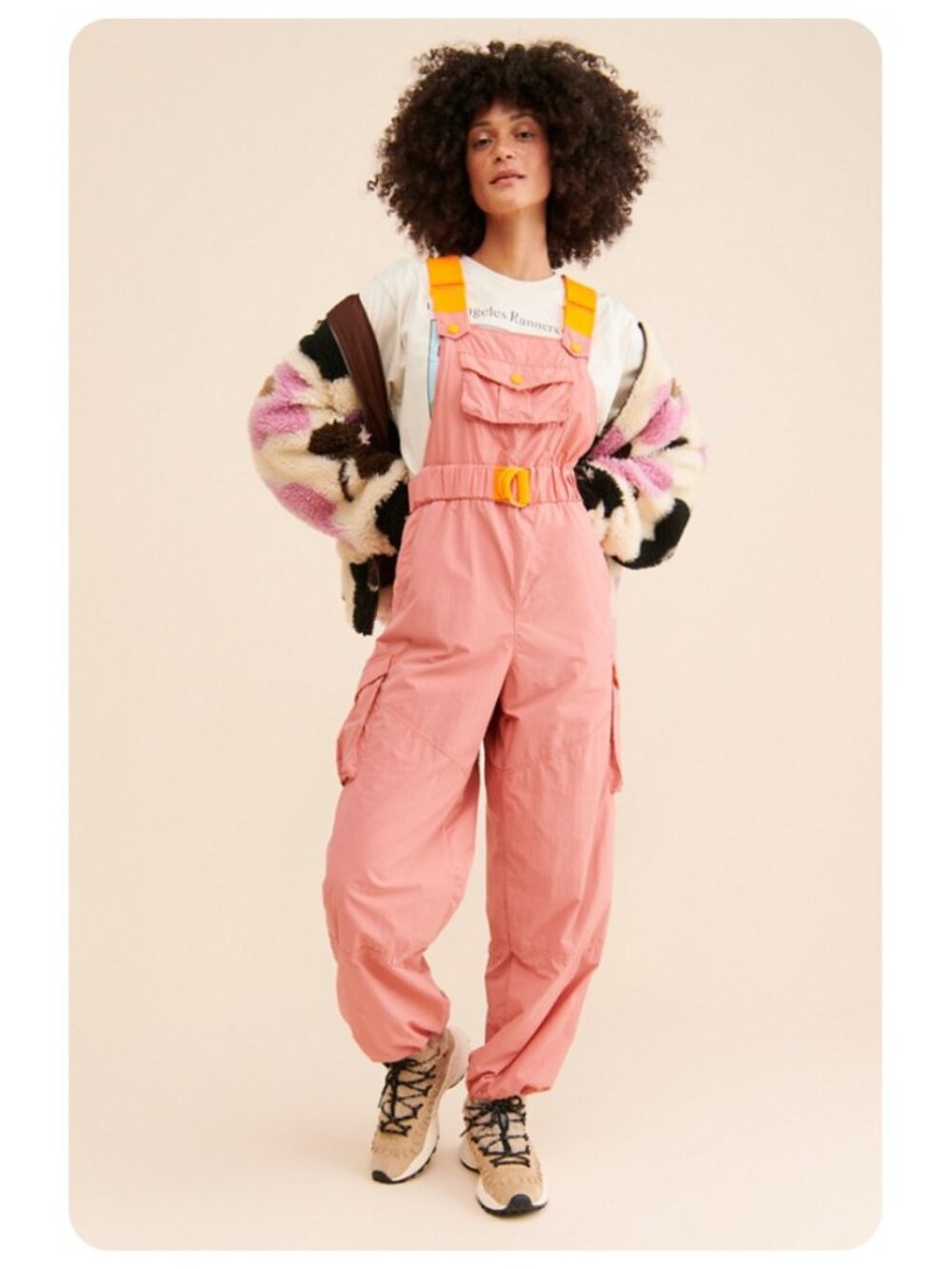 FP Free People Movement Morning Meadow Overalls sz L